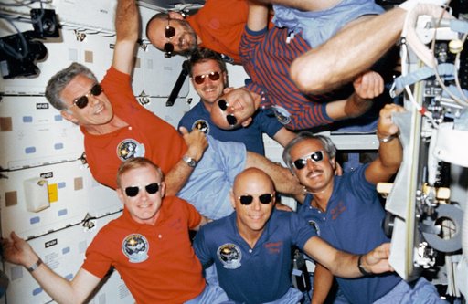 STS-51F crew activities