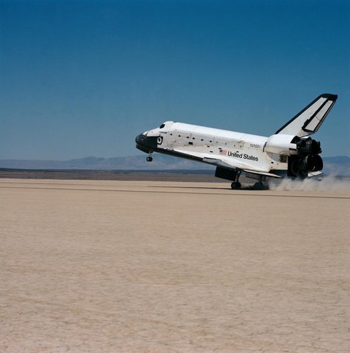 Landing of the Shuttle Challenger at Edwards AFB and end of STS 51-F mission