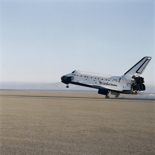 STS 51-G Discovery lands at Edwards Air Force Base, California