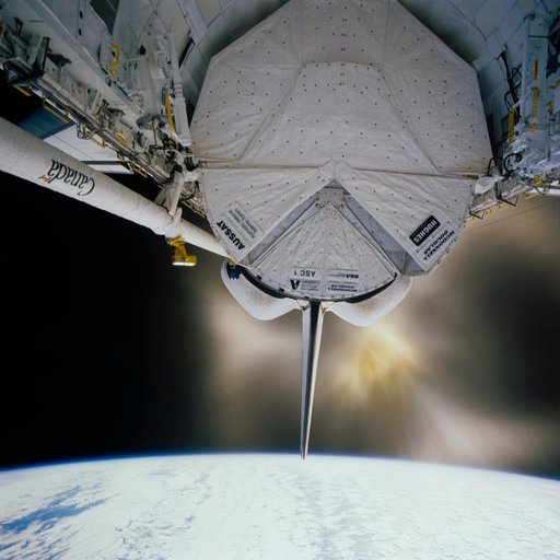 View of the firing of a single engine OMS