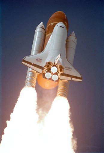 Liftoff of first flight of Atlantis and the STS 51-J mission