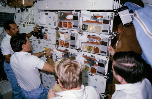STS-61C crew activities