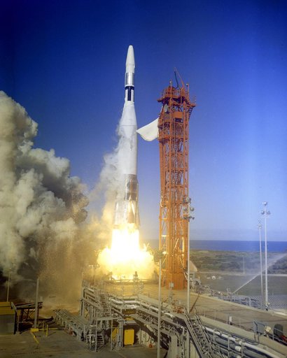LIFTOFF RANGER 3 FROM PAD 12. ATLAS AGENA-2