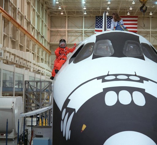 STS-95 crew training - emergency egress training at bldg 9