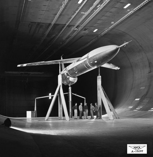 Northrop N-69 Missile in the Ames 40x80 foot Wind Tunnel.