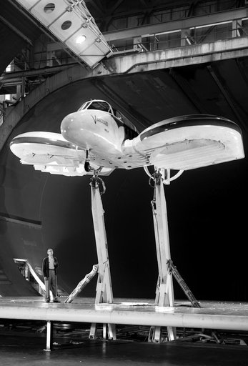 Vanguard 2C VTOL Airplane Tested in the Ames 40x80 Foot Wind Tunnel.