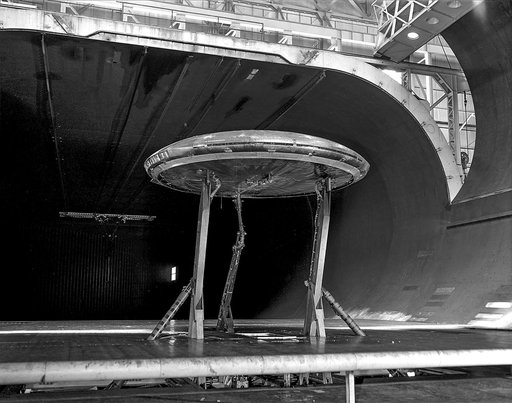 Avrocar Test in Ames 40x80 Foot Wind Tunnel.