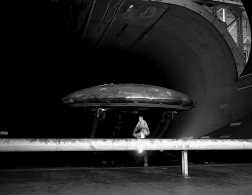 40X80 foot Wind Tunnel Tests Of Avrocar Annular Jet VTOL Airplane.