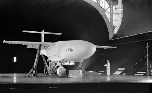 General Electric Fan-In-Fuselage model in the 40x80 Foot Wind Tunnel at NASA Ames.