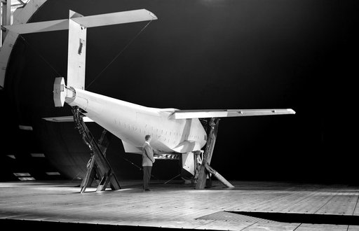 General Electric Fan-In-Fuselage Lifting Model in the 40x80 Foot Wind Tunnel at NASA Ames.