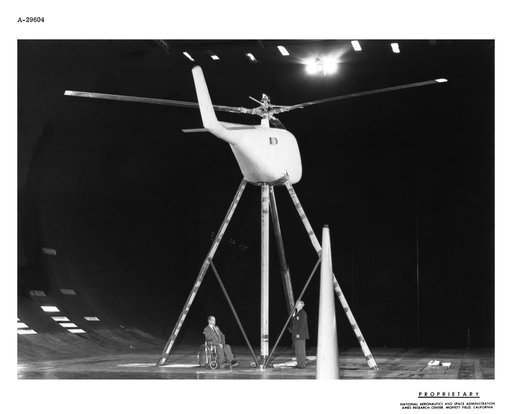 Lockheed XH-51 Helicopter with Experimental Rigid Rotors in the 40x80 Foot Wind Tunnel at NASA Ames.