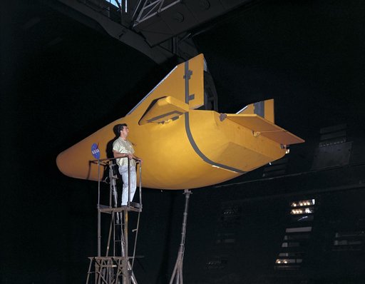 M-2 Lifting Body, F.S.W.T. in Ames 40x80 Foot Wind Tunnel.