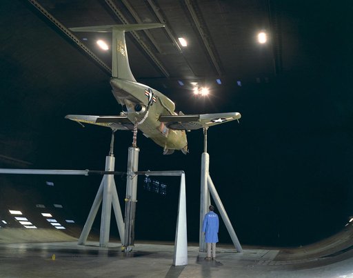 Ryan XV-5A Lift-Fan VSTOL Airplane in Ames 40x80 foot Wind Tunnel.