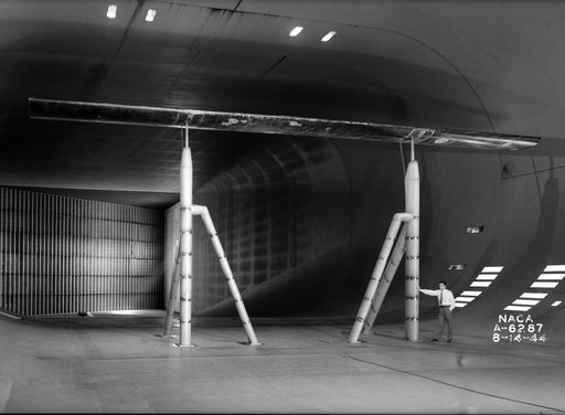 A Clark Y Airfoil, mounted in the 40x80 foot wind tunnel.