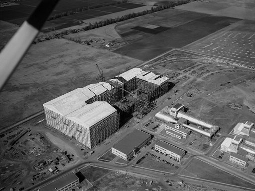 Aerial View of the Nearly Completed 40x80 Foot Wind Tunnel at Ames