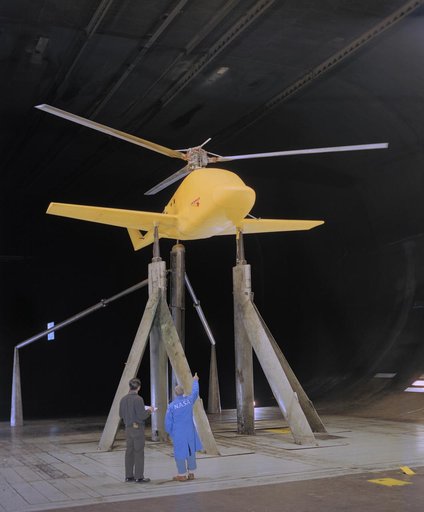 Lockheed Stopped Rotor in the Ames 40x80 Foot Wind Tunnel.