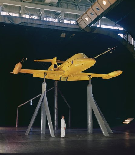 Lear Jet Test in Ames 40x80 Foot Wind Tunnel.