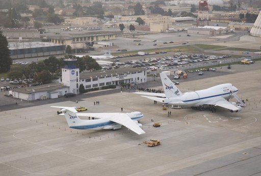 NASA's now-retired Kuiper Airborne Observatory shared the limelight with its successor, the SOFIA observatory, during an open house at Ames Research Center