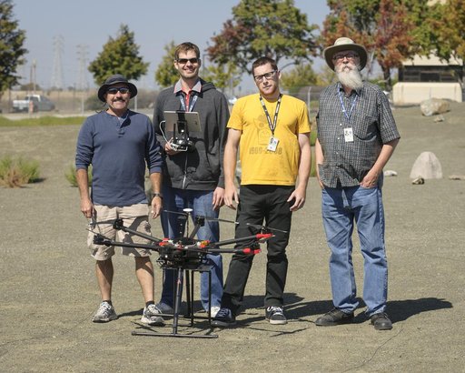 The Earth Science Unmanned Aerial System (UAS) Demonstration in the Rover Scape at NASA's Ames Research Center.