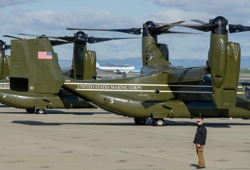 U.S. President Joe Biden Arrives Aboard Air Force One at Moffett Federal Airfield