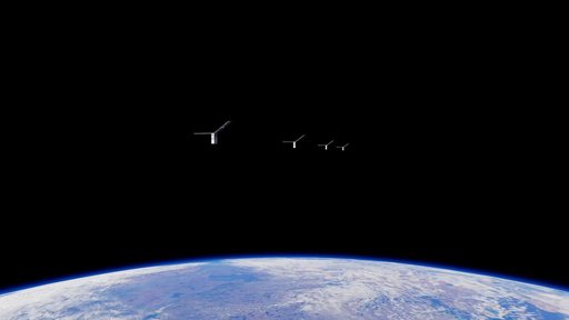 Starling’s four CubeSats in low Earth orbit (illustration)