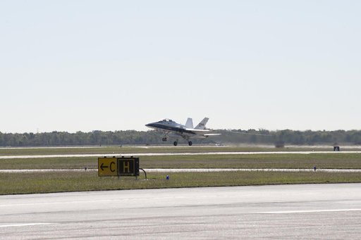 NASA F/A-18 Takes Off for QSF18 Supersonic Flight