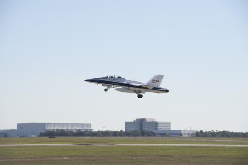 NASA F/A-18 Takes Off for QSF18 Supersonic Flight