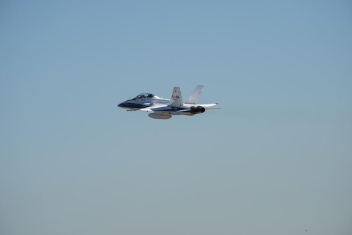 NASA F/A-18 Takes Off for QSF18 Supersonic Flight