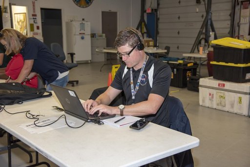 NASA Flight Operations Crew Monitors Supersonic Flight