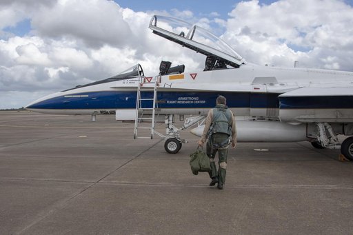 NASA F/A-18 Prepares for Supersonic Research Flight