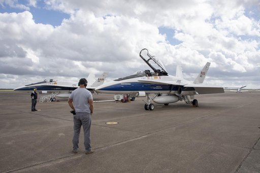 NASA Ground Crews Prepare F/A-18 for QSF18 Takeoff