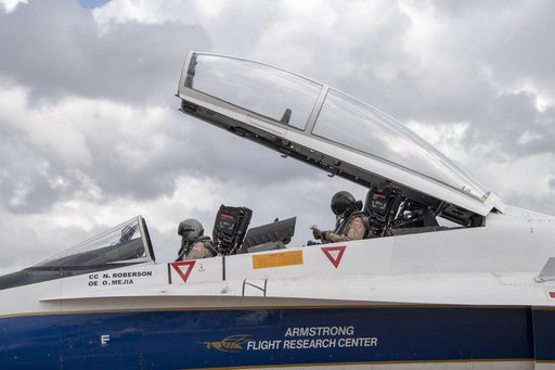 NASA Ground Crews Prepare F/A-18 for QSF18 Takeoff