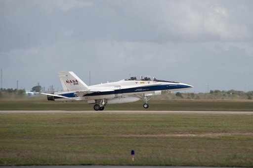 NASA F/A-18 Takes Off for QSF18 Supersonic Flight