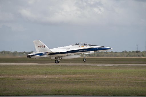 NASA F/A-18 Takes Off for QSF18 Supersonic Flight