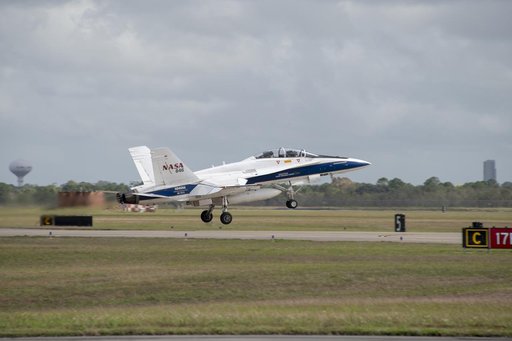 NASA F/A-18 Takes Off for QSF18 Supersonic Flight