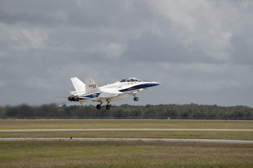NASA F/A-18 Takes Off for QSF18 Supersonic Flight