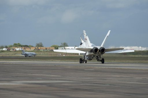 NASA F/A-18 Takes Off for QSF18 Supersonic Flight