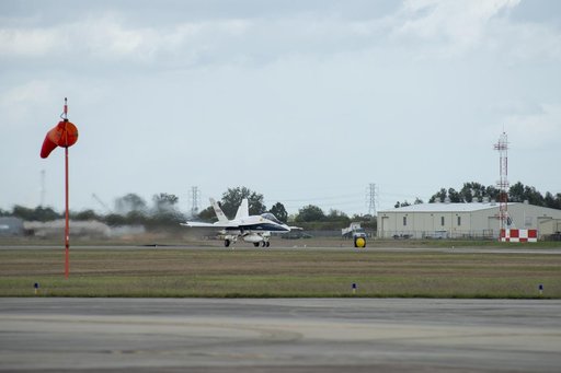 NASA F/A-18 Takes Off for QSF18 Supersonic Flight
