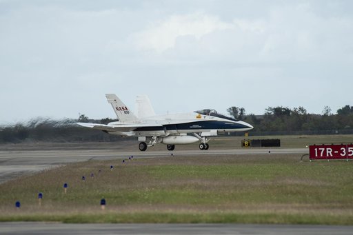 NASA F/A-18 Takes Off for QSF18 Supersonic Flight