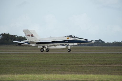 NASA F/A-18 Takes Off for QSF18 Supersonic Flight