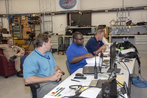 NASA Flight Operations Crew Monitors Supersonic Flight