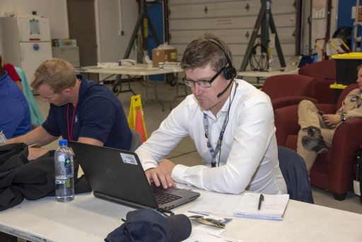 NASA Flight Operations Crew Monitors Supersonic Flight