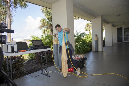 NASA Meteorologists Launch Weather Balloon Before Research Flight