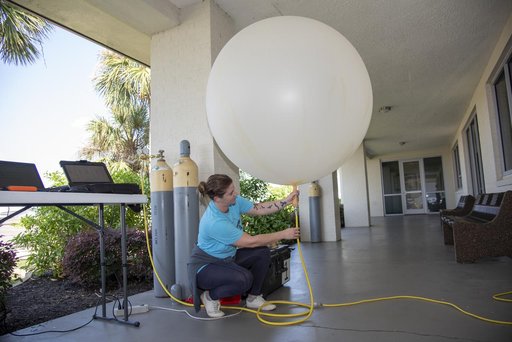 NASA Meteorologists Launch Weather Balloon Before Research Flight