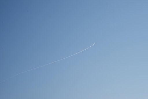 Contrail of NASA F/A-18 Seen Off Coast During QSF18 Flight