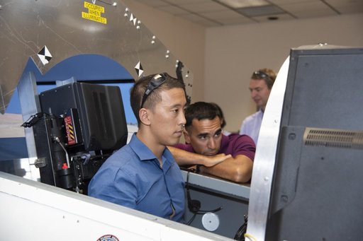 Astronauts Pilot X-59 Simulator at Armstrong Flight Research Center