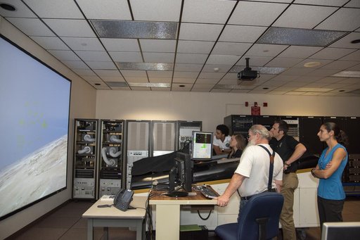 Astronauts Pilot F-18 Simulator at Armstrong Flight Research Center