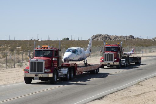 X-57 Mod II Vehicle Arrives at NASA Armstrong