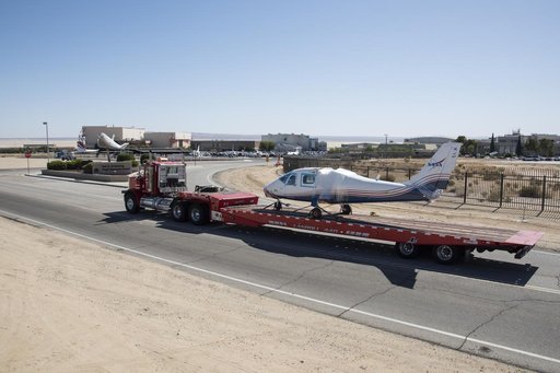 X-57 Mod II Vehicle Arrives at NASA Armstrong