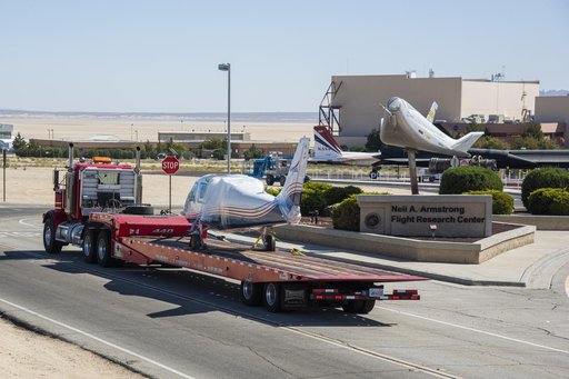 X-57 Mod II Vehicle Arrives at NASA Armstrong